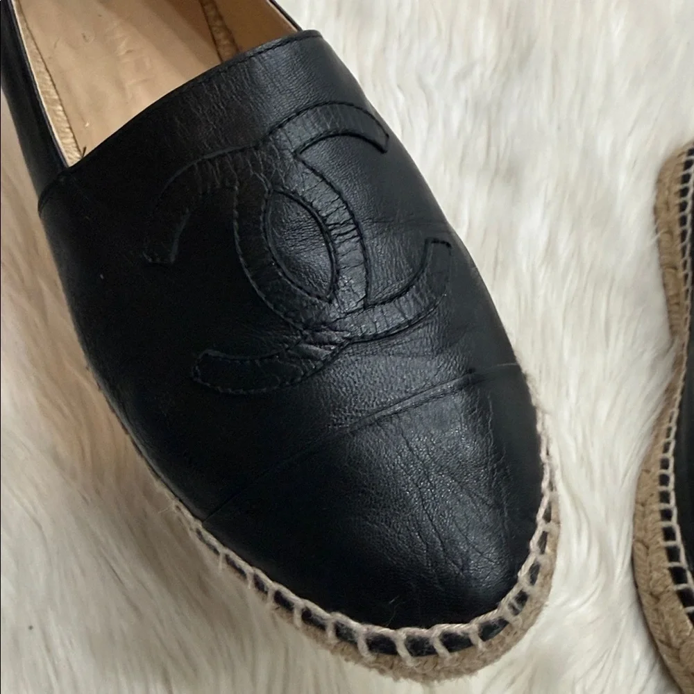 CHANEL Lambskin CC Espadrilles